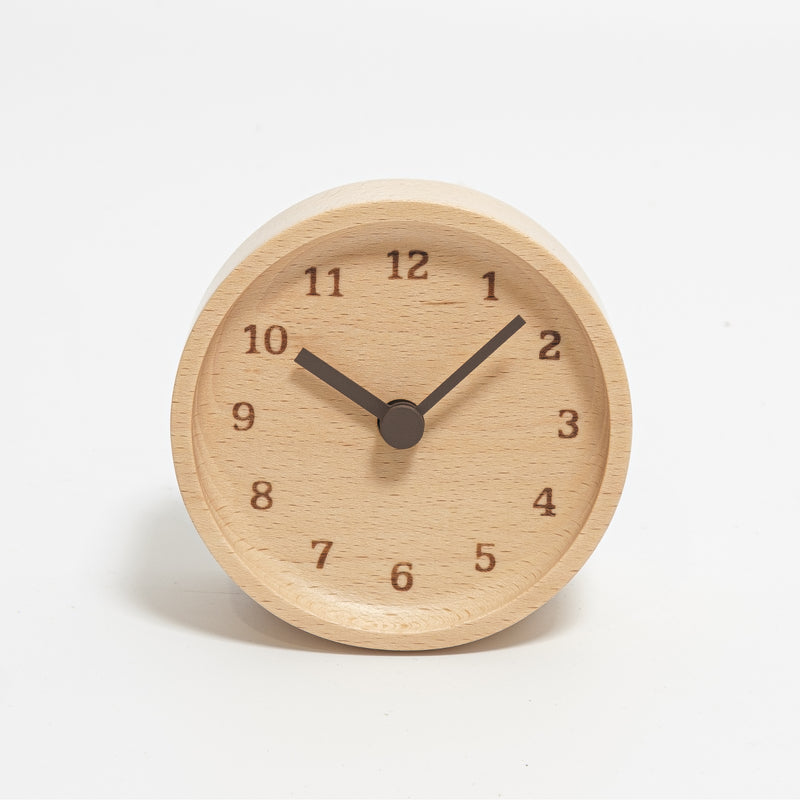 refurbished | Lemnos MUKU desk clock, beech