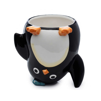 Huddle Penguin upside down ceramic mug