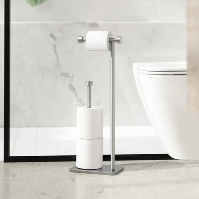 Umbra Cappa Toilet Paper Holder & Reserve, Nickel