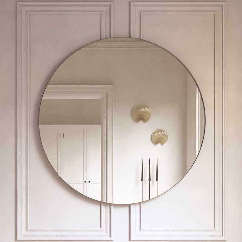 AYTM Circum Mirror (ø90cm), taupe/clear