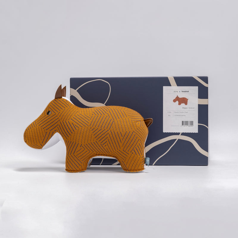 refurbished | Zuny bookend, hippo kvadrat razzle dazzle tan