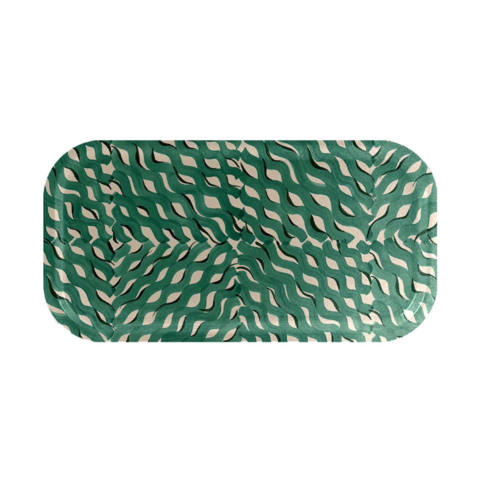 Åry Sweden Birch Veneer Tray (43x22cm), Amelia Square Green