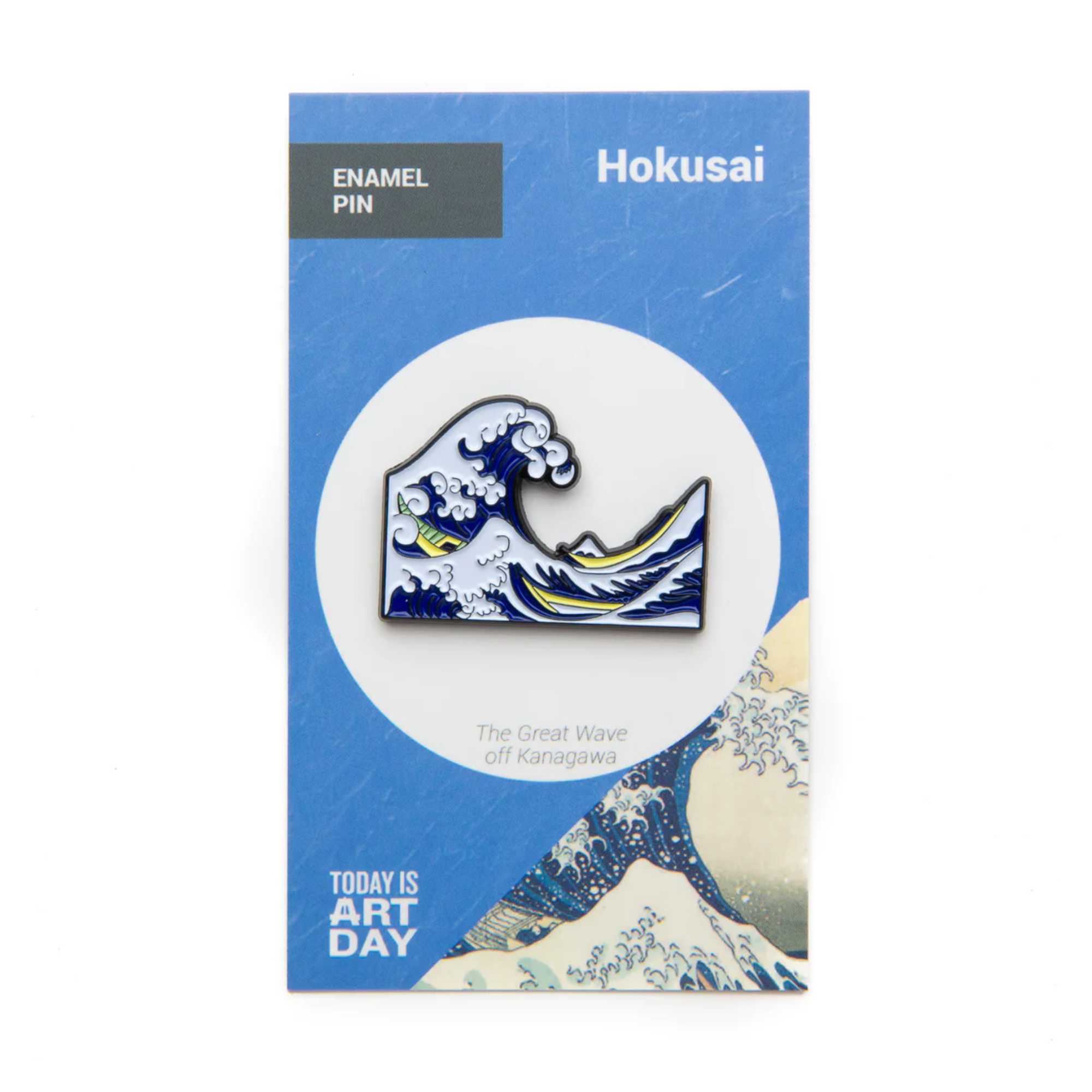 Today is Art Day The Great Wave Pin