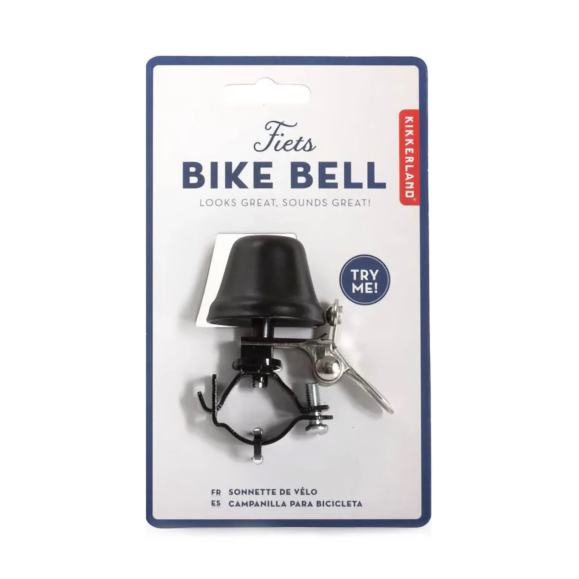 Kikkerland Classic bike bell, black