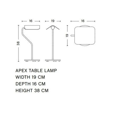 Hay Apex Table Lamp, Iron Black