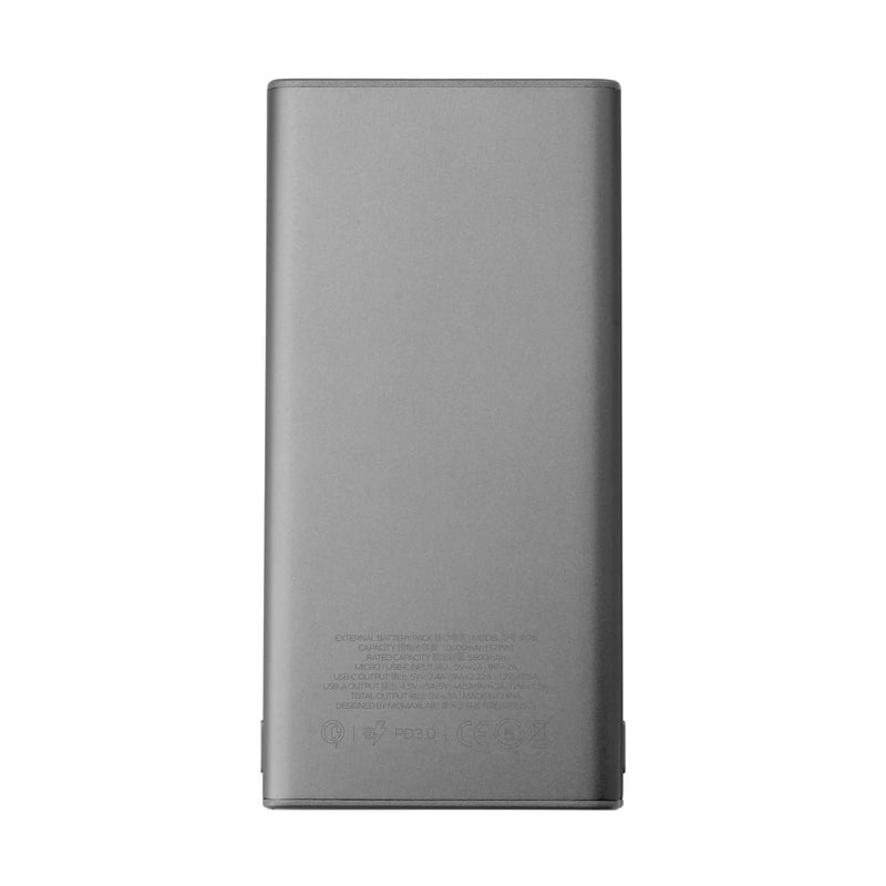 Momax iPower Lite2 100000mAh Battery Pack, Dark Grey