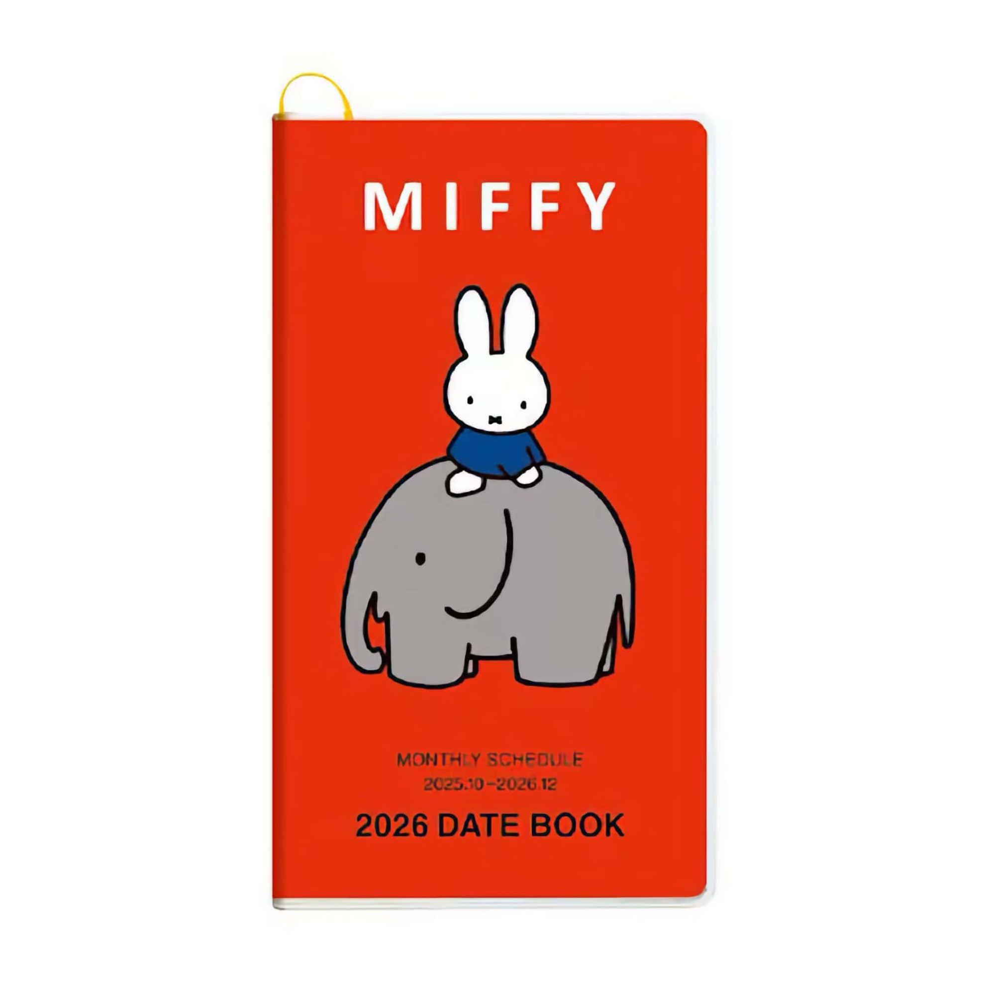 Miffy 2026 Date Book slim monthly planner, orange