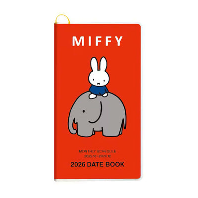 Miffy 2026 Date Book slim monthly planner, orange