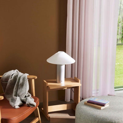 Hubsch Orbit table lamp, metallic silver