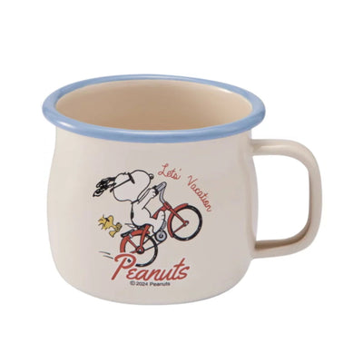Yutaka Horo x Snoopy enamel mug, motorcycle