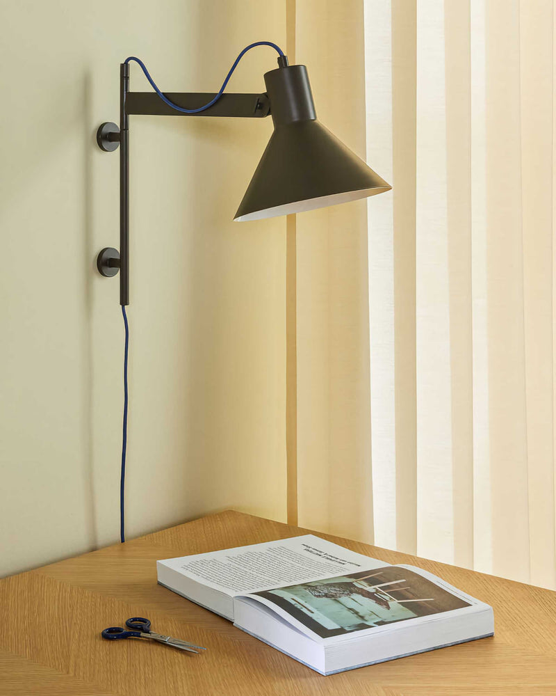 Hubsch Studio wall light, brown