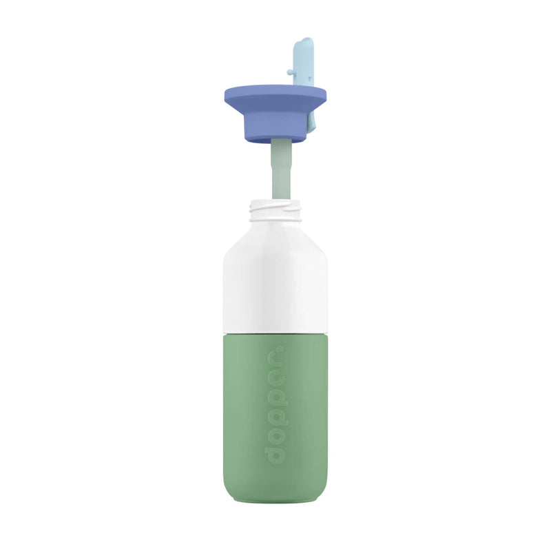 Dopper Steel x Flip Straw bottle 350ml, seafoam sorbet