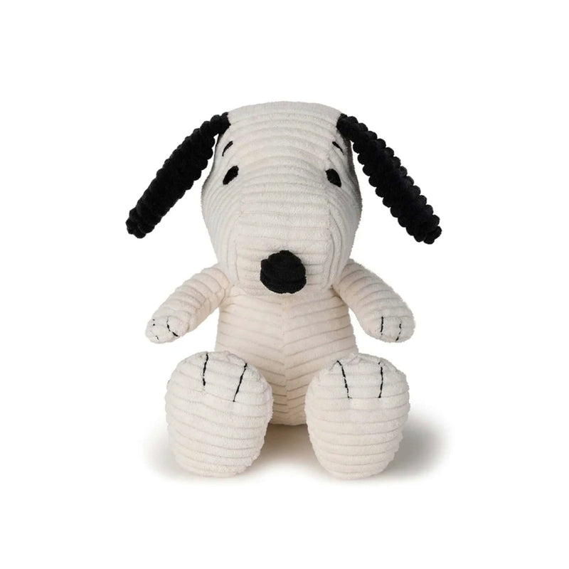 Snoopy Sitting soft toy 19cm, Eco corduroy cream