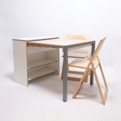 Alwin's Secretary The Archivist extendable table, white