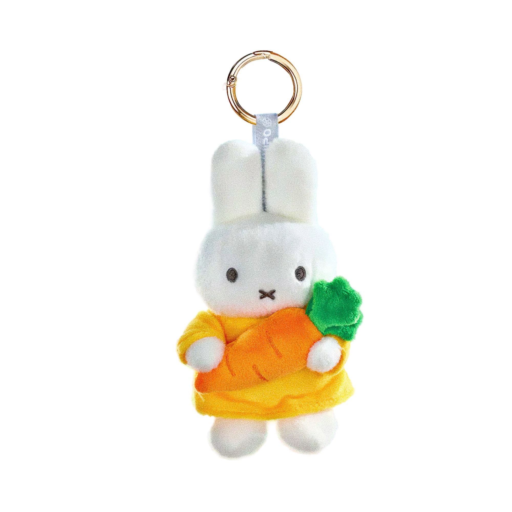 Vipo x Miffy Hug Series plush keychain, carrot