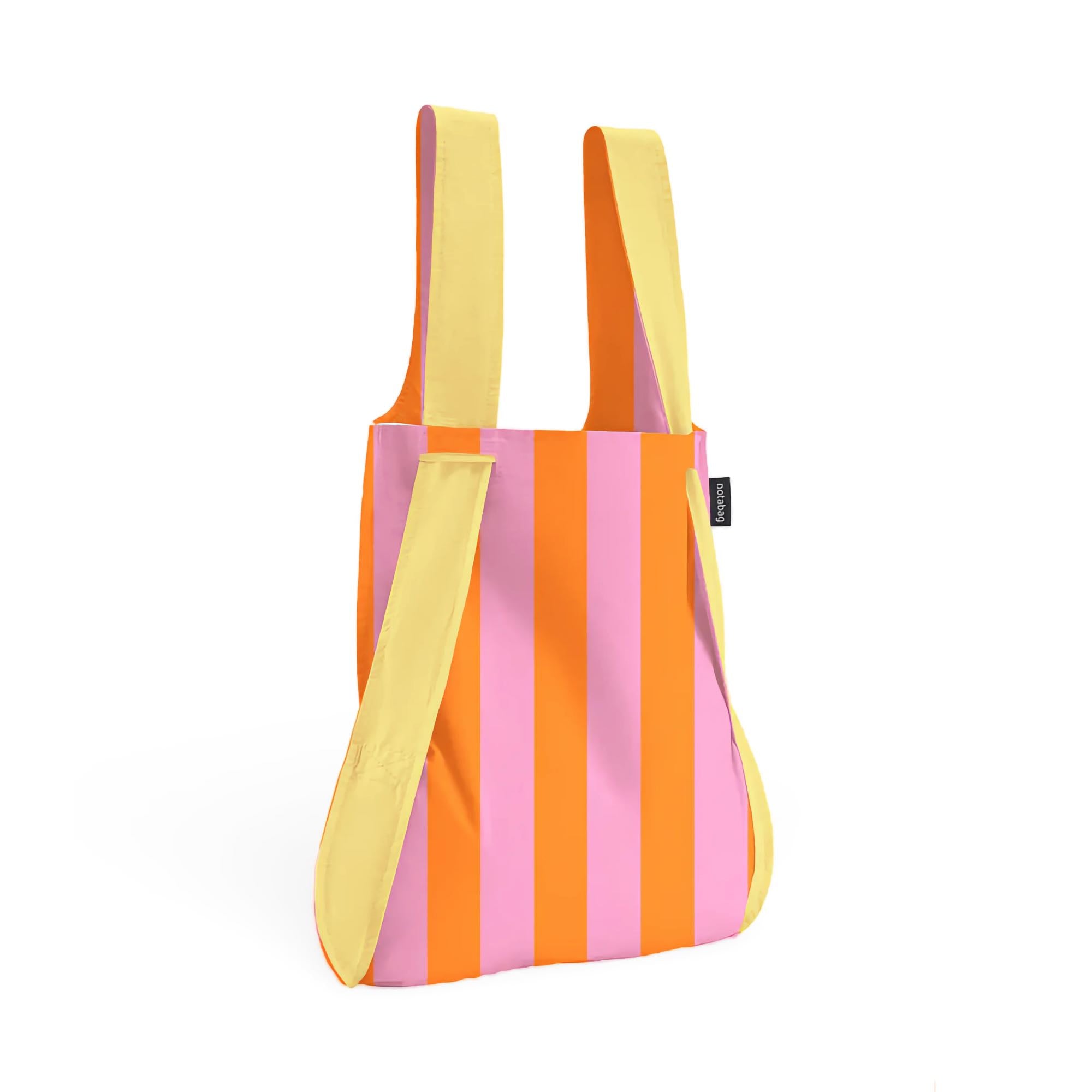 Notabag Original backpack tote, vanilla stripes