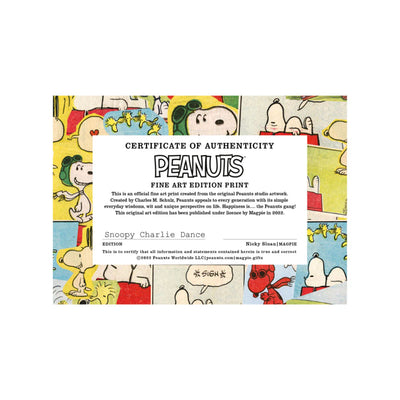 Peanuts x Magpie Snoopy Charlie Dance Framed Print