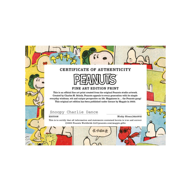 Peanuts x Magpie Snoopy Charlie Dance Framed Print