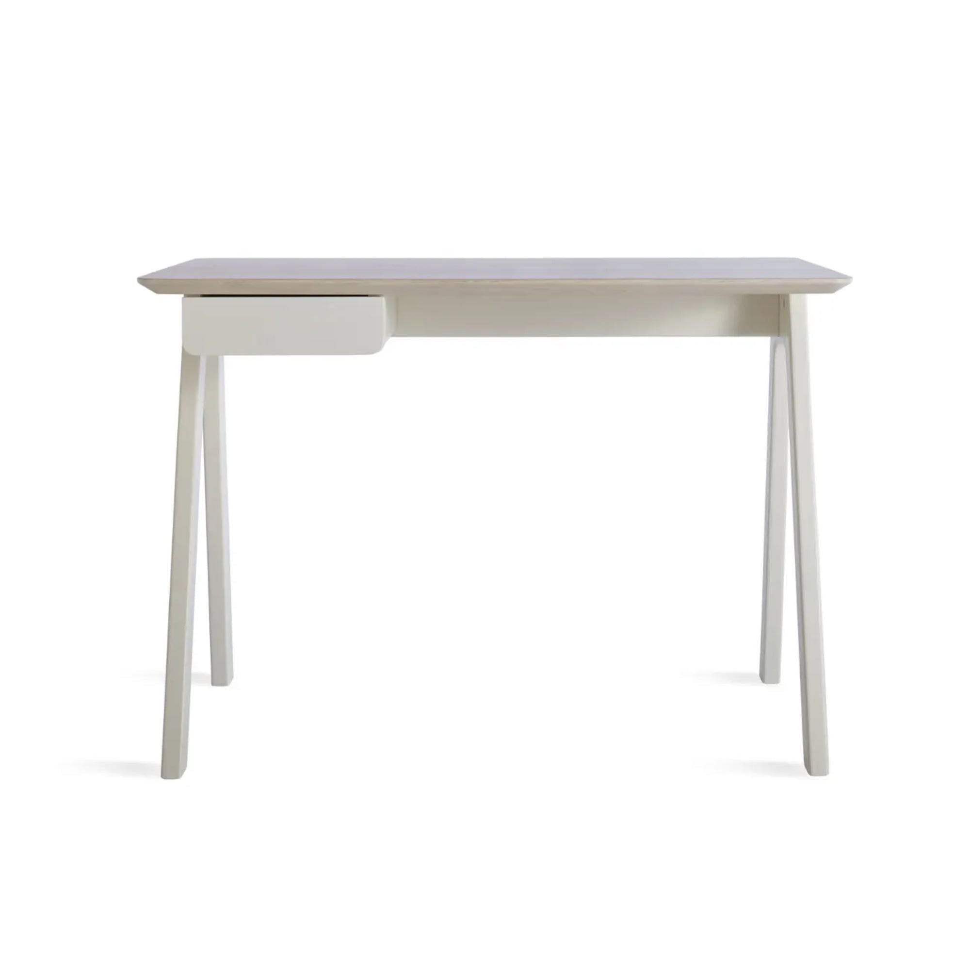 Blu Dot Stash desk, Whitewashed ash/White