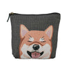 Marushin Wonderful Peace Love Eyes Pouch, shiba