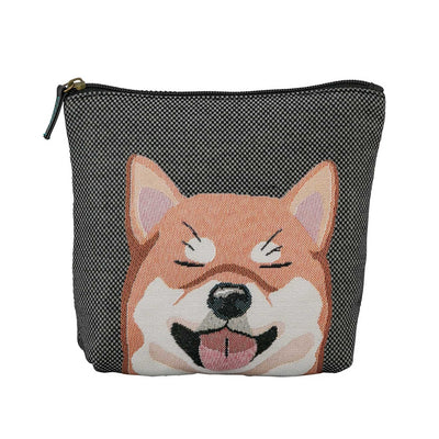 Marushin Wonderful Peace Love Eyes Pouch, shiba