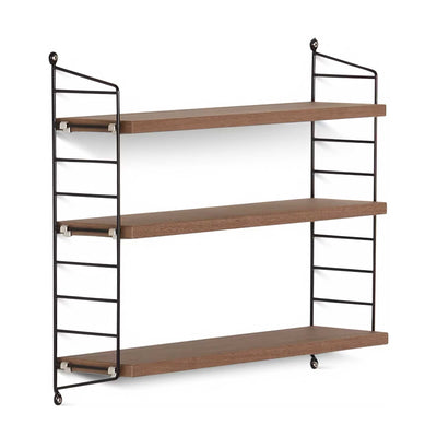 String Pocket Shelf, Walnut/Black