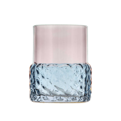 Villa Collection Glow tealight holder, blue/rose