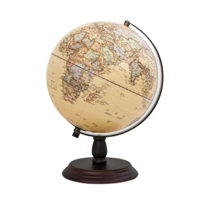 WoodGlobe Antique Map globe lamp 10"