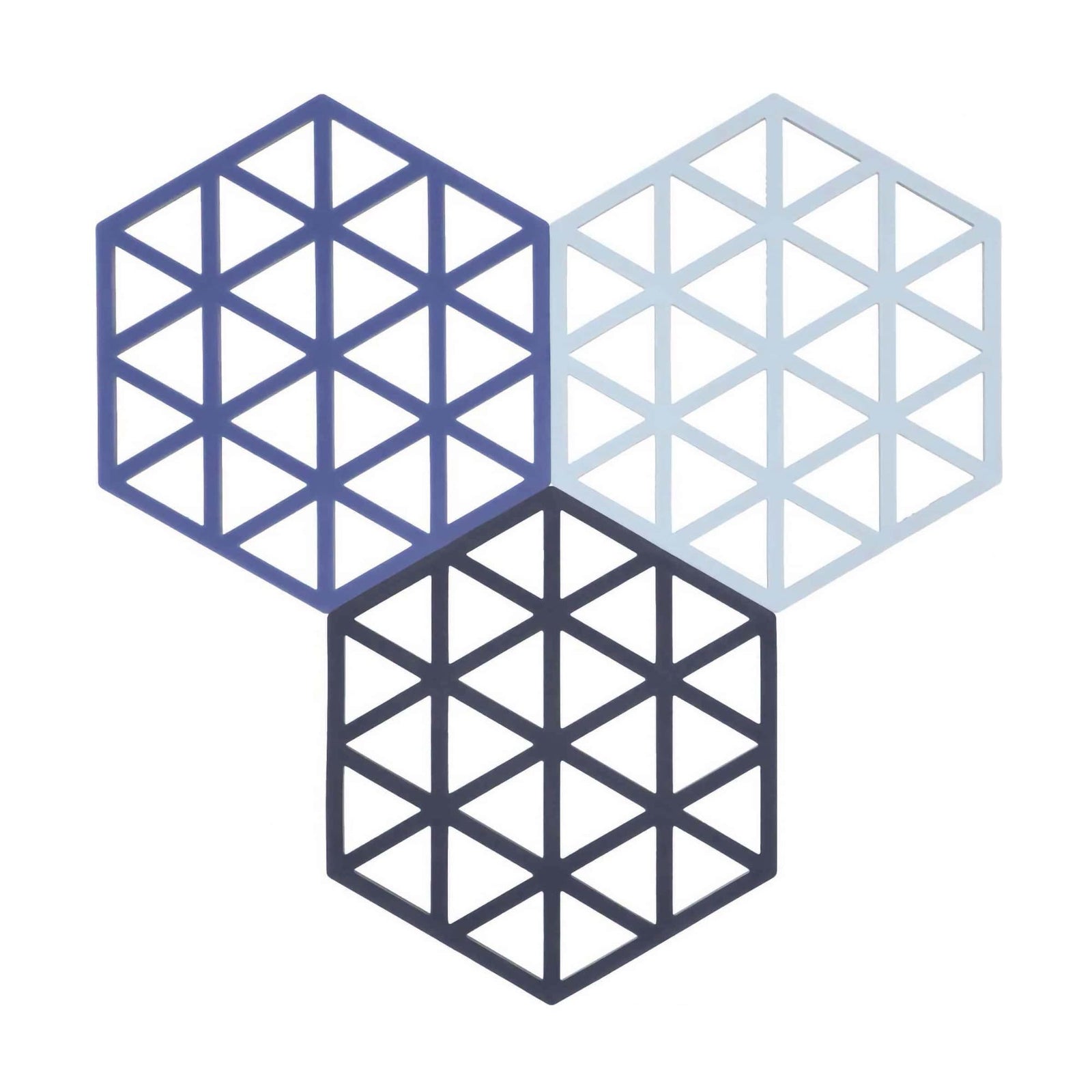 Zone Denmark Triangles coaster set, blue/mid/indigo