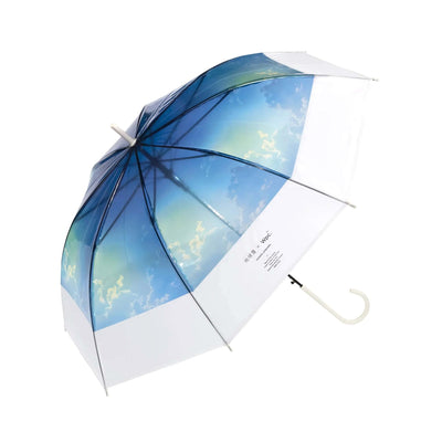 Wpc. × Chikyuya Dreamy Sky transparent long umbrella, midnight