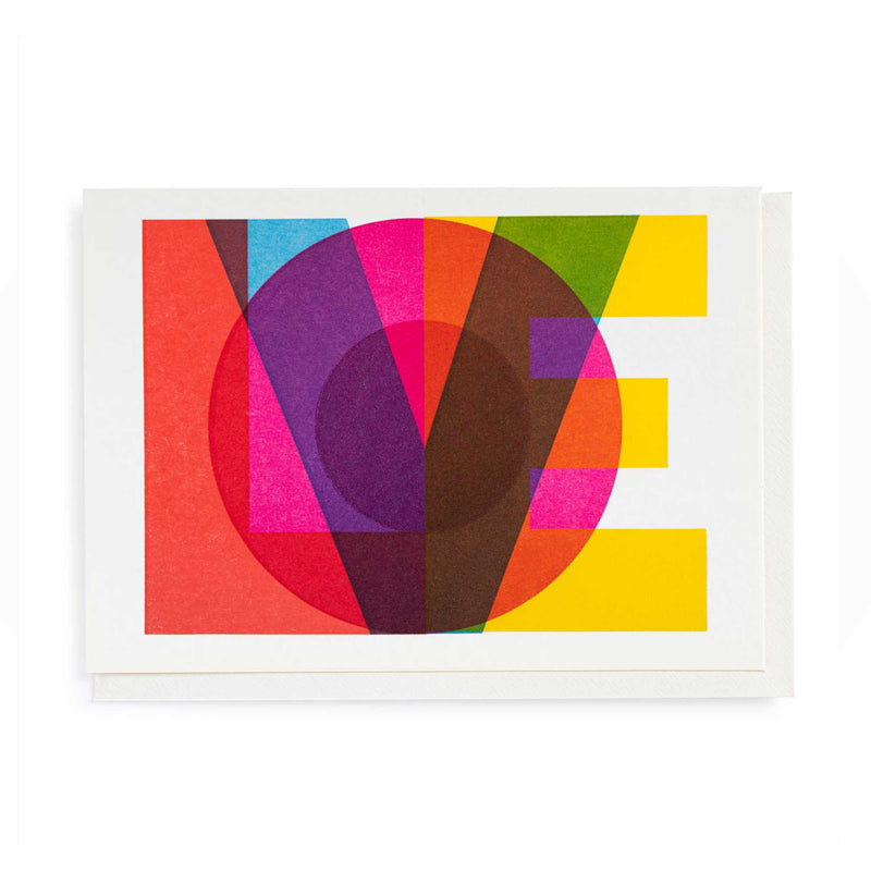 Archivist 'Block Love' by Pressink luxury letterpress printed card