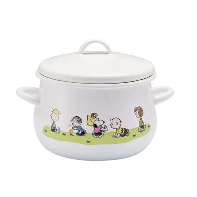 Yutaka Horo x Snoopy Greenfield series enamel two handed pot