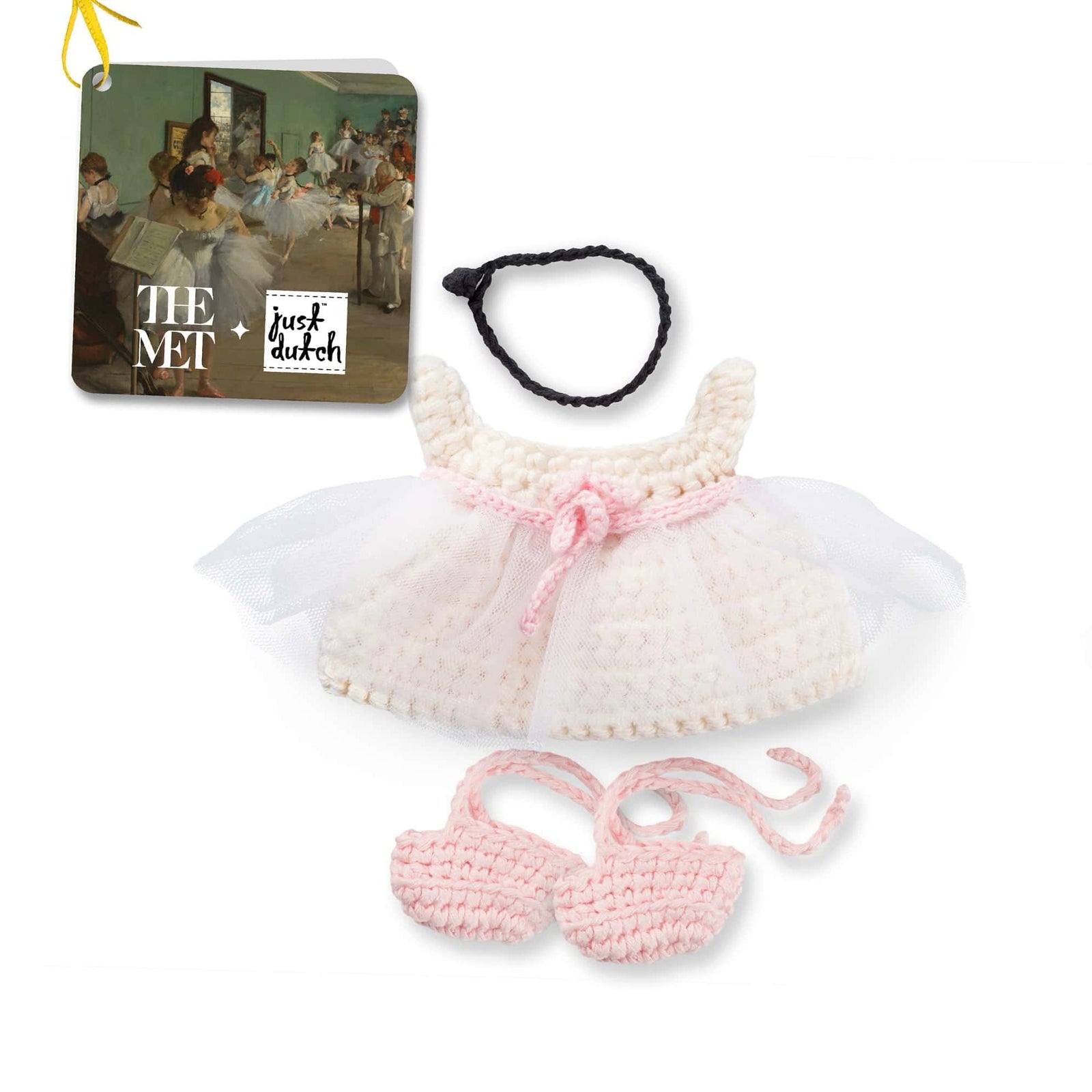 Just Dutch handmade crocheted outfit, degas white