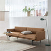 Muuto Outline sofa 3-seater 220, refine leather cognac/black