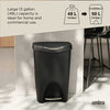 Umbra Brim step on trash can 50L, black/nickel