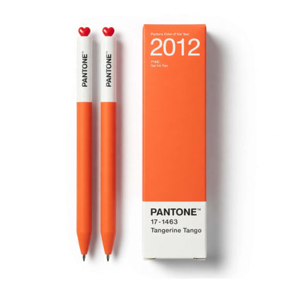 PANTONE® x Kaco gel ink pen set of 2, tangerine tango