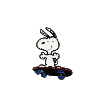 Peanuts x Magpie Snoopy enamel pin, skateboard