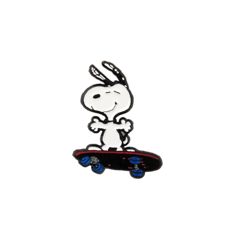Peanuts x Magpie Snoopy enamel pin, skateboard