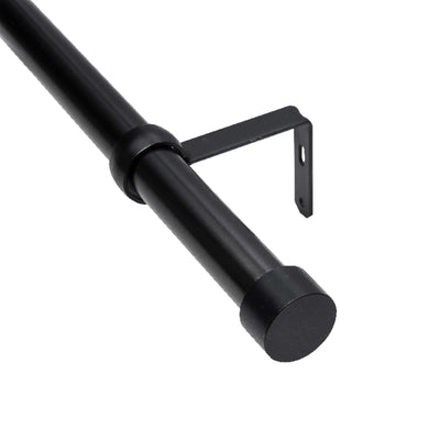 Umbra Cappa Expandable Single Curtain Rod (168-306cm) , Brushed Black