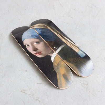 The Skateroom Girl with a Pearl Earring Johannes Vermeer skateboard