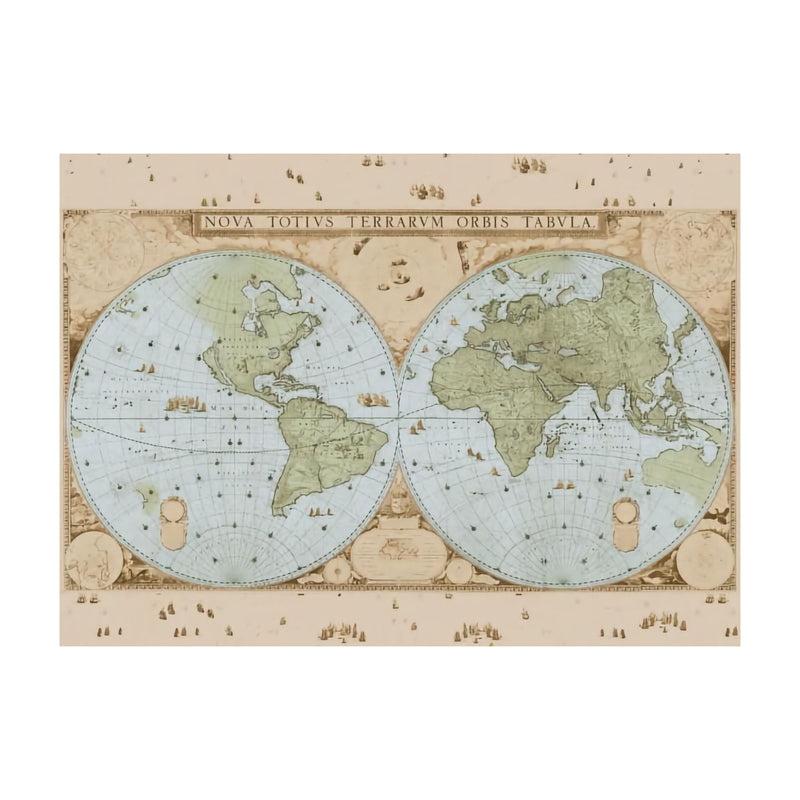 Bekking & Blitz puzzle (1000 pieces), wandkaart van de wereld door joan blaeu
