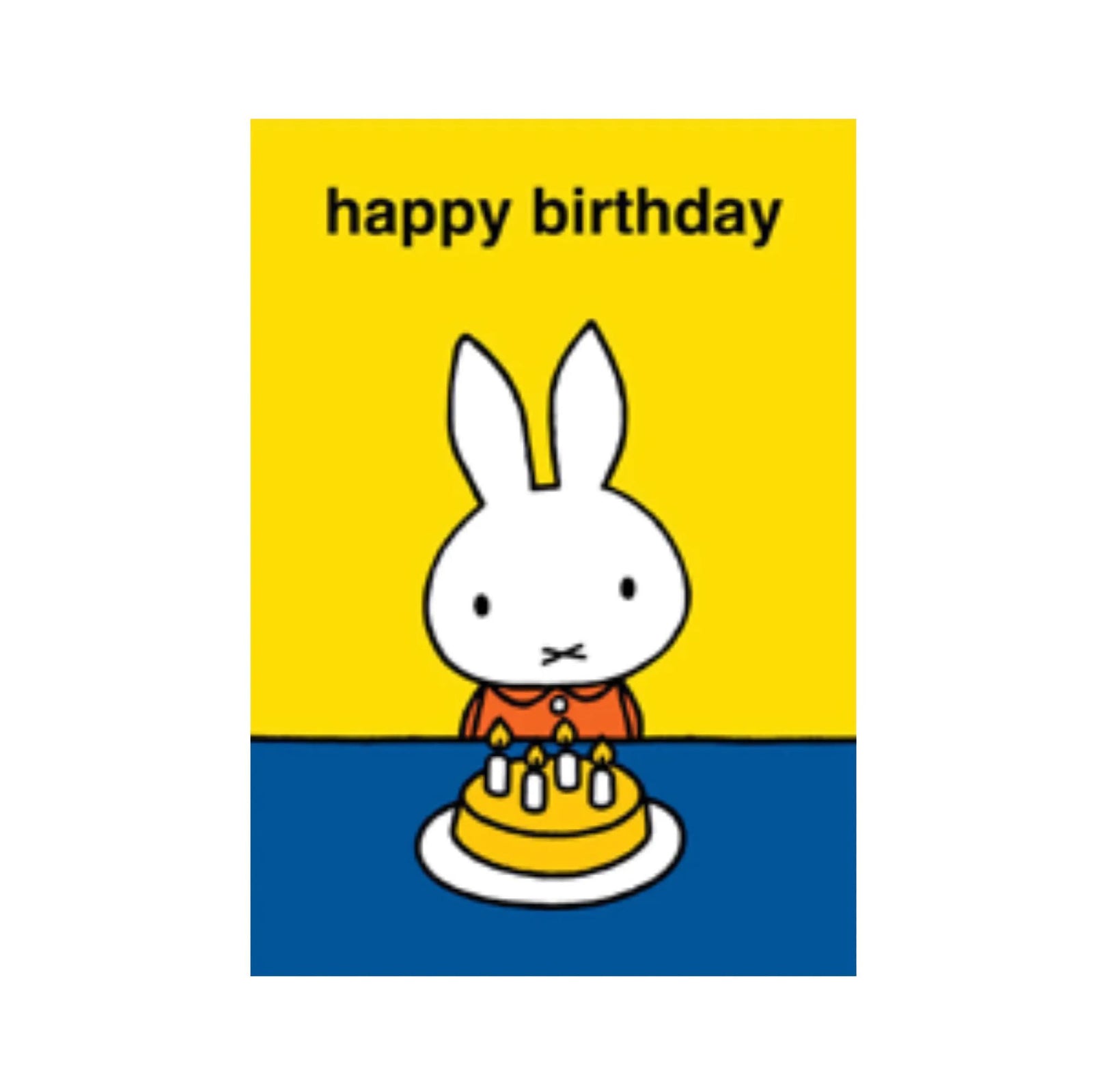 Hype Dick Bruna greeting card, miffy with birthday cake