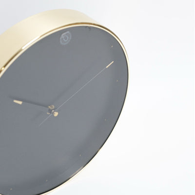 refurbished | Hübsch Time Wall Clock, Brass/Black