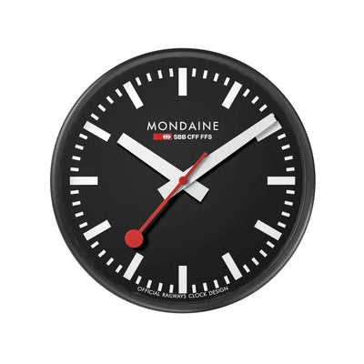 Mondaine wall clock ø25, black