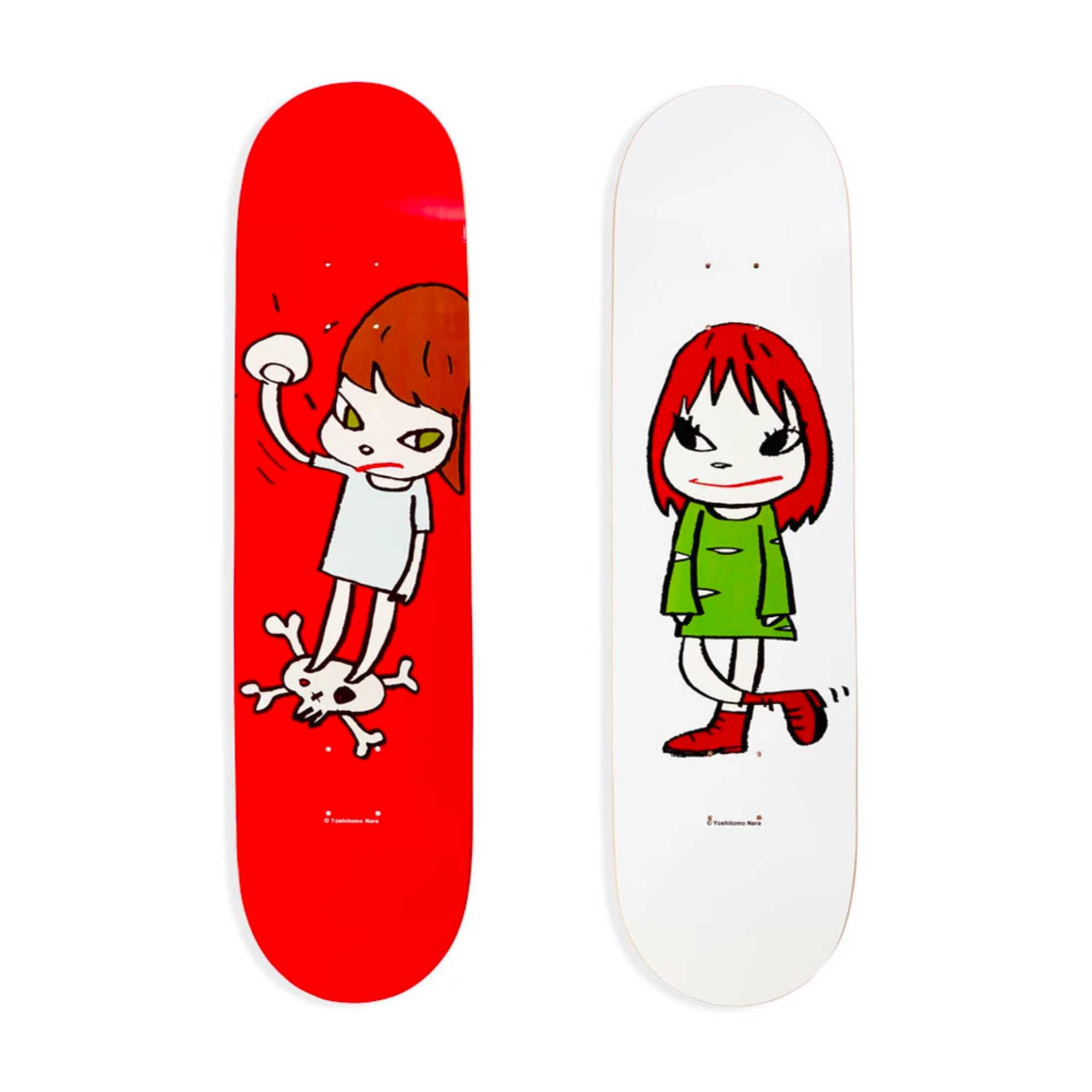 Solid Fist & Welcome Girl by Yoshitomo Nara Skateboard (Set of 2)