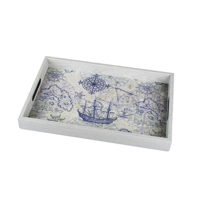 Manopoulos Wooden Tray (45x32cm) , Nautical