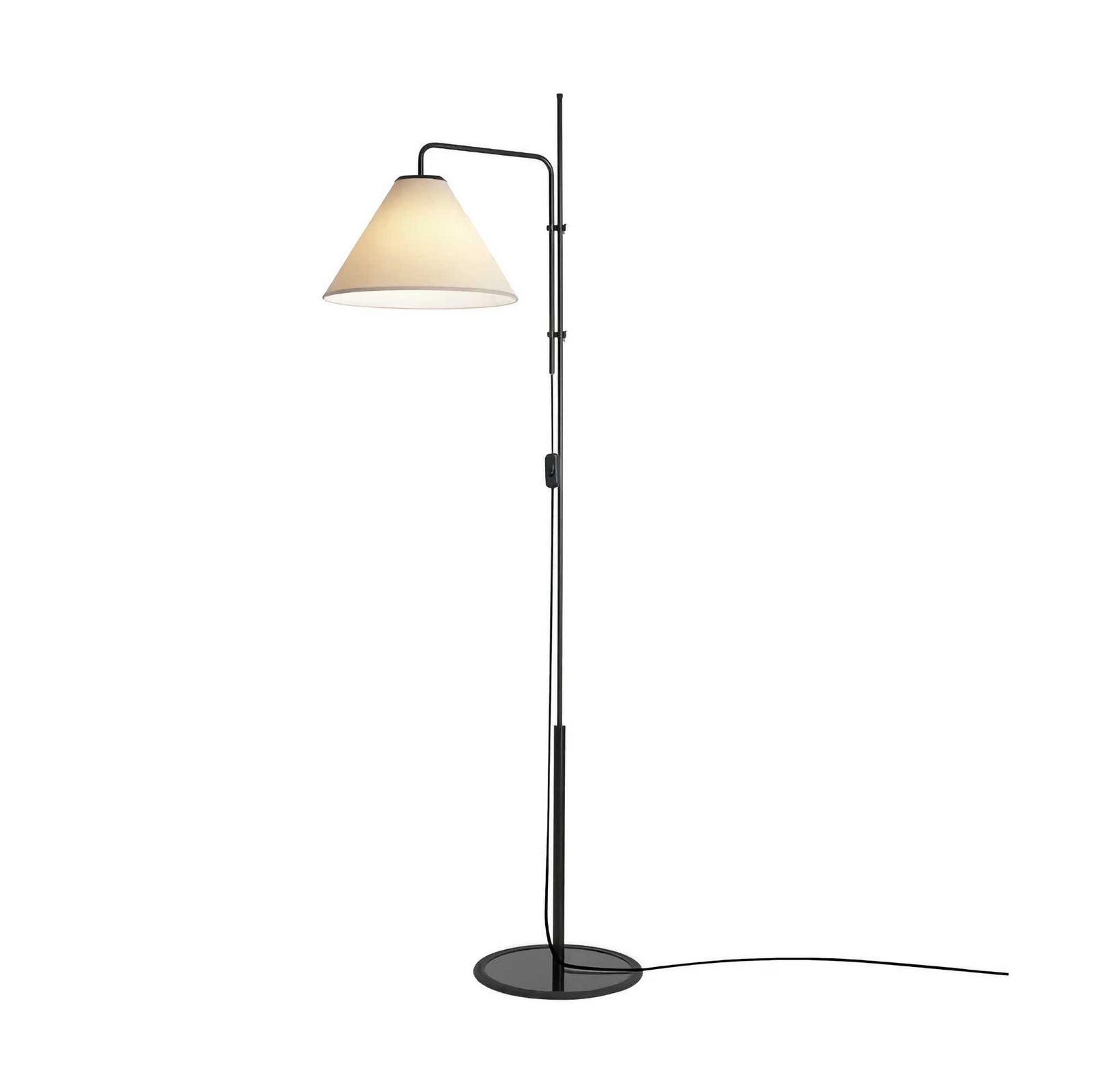 Marset Funiculi Fabric Floor Lamp, Black/Sand
