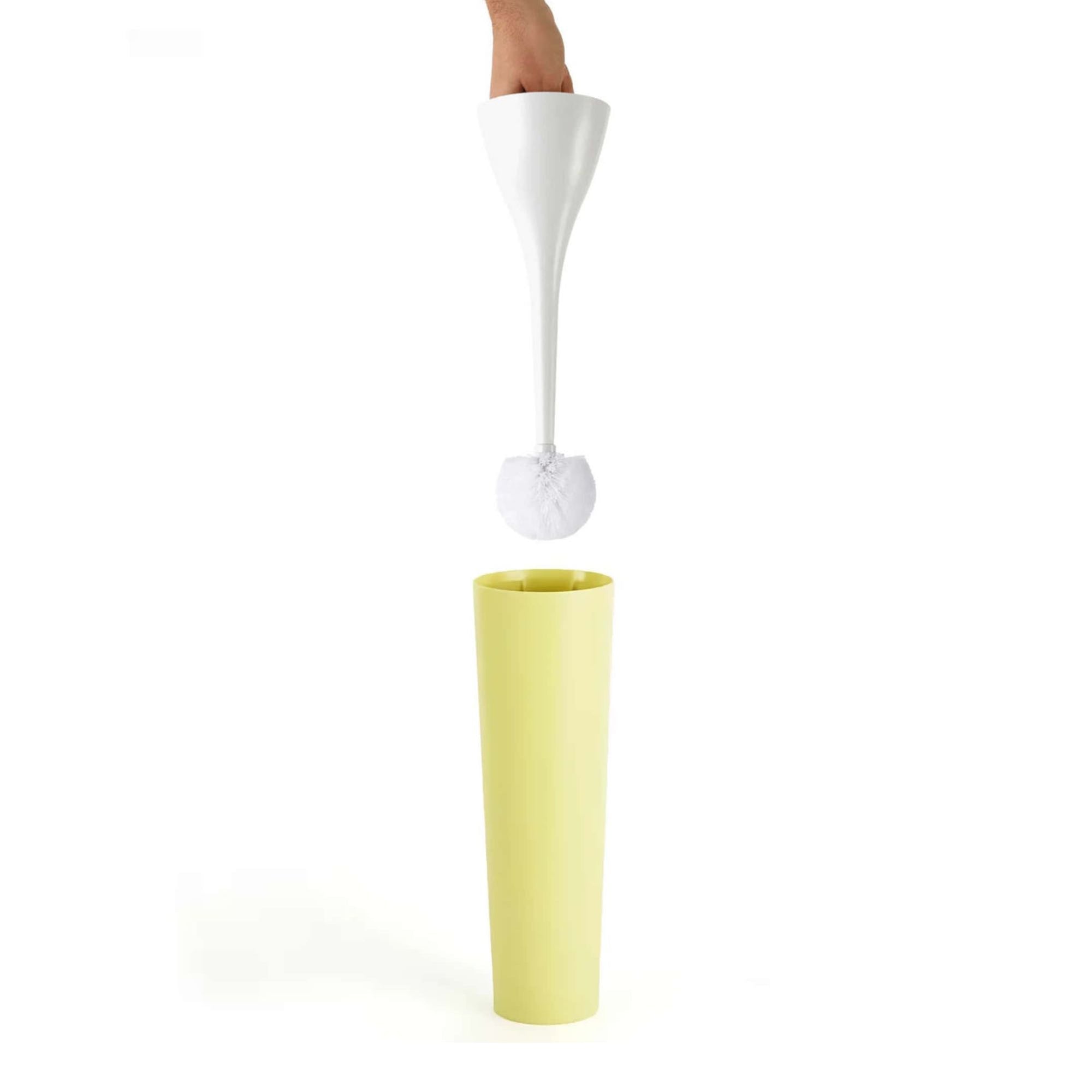 Heller Excalibur toilet brush by Philippe Starck, Acid Yellow