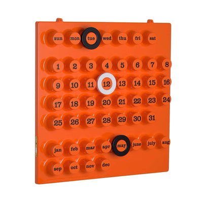 Ring-A-Date perpetual calendar, orange
