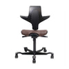 HAG Capisco Puls 8020 ergonomic chair, black/black/brown leather